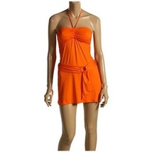 NWT JUICY COUTURE orange candy bar swimsuit cover up M L designer bright HOT - £34.33 GBP