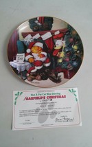 Garfield Christmas Collector Plate Not A Fat Cat Was COA Jim Davis Danbury Mint - £15.97 GBP