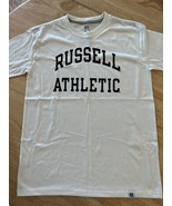 XL  Russell Mens Archie Logo Graphic Crewneck Short Sleeve T-Shirt White - £12.50 GBP