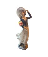 Vintage  Porcelain Lady in Blue with Flowers - 9&#39; tall - $630.68 MXN