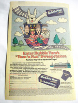 1982 Color Ad Bubble Yum Yum &#39;n Fun Sweepstakes - $7.99