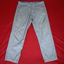 Calvin Klein Pants Men 36x30 (37x28.5) Gray Chino Straight Slacks Mid Ri... - $16.71