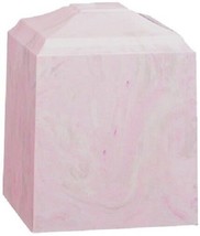 Small/Keepsake 45 Cubic Inch Pink Cultured Marble Cremation Urn for Ashes - £150.97 GBP