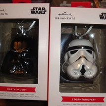 2023 Hallmark Star Wars Blown Glass Christmas Ornament: Darth Vader/Stormtrooper - £22.55 GBP