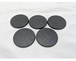 Lot Of (5) Black Plastic Miniature Round Bases 1 1/2&quot; - $6.92