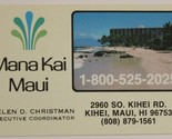 Mana Kai Maui Vintage Business Card Hawaii bc3 - $5.93