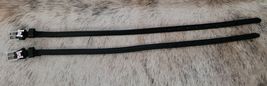 Red Clear Round Leather English Spur Straps Black Adult image 2