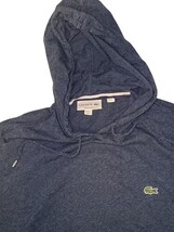 Lacoste Hooded Knit Top Navy Blue Crocodile Logo Men’s Size M image 5