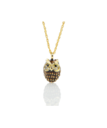 Keren Kopal Owl Charm Pendant Necklace with crystals - $729.76 MXN