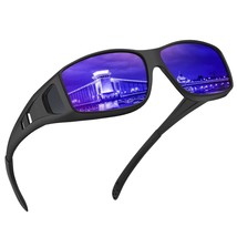 Sunglasses Mens Fit Over Glasses Polarized Wrap Around Sunglasses For Men Women  - £10.38 GBP