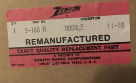 Vintage Zenith 9-166 R  11-65 Modem Only - $12.75