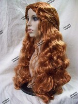 Natural Red Lady Guinevere Wig Medieval Damsel Renaissance Celtic Irish Princess - £14.84 GBP