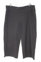 Pure J Jill L Black Pima Cotton Modal Stretch Crop Pull On Pants - £17.86 GBP