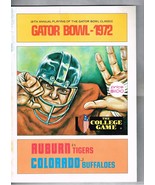 1972 Gator Bowl Game Program Auburn Tigers Colorado buffalos - £117.32 GBP