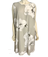 Calvin Klein Women&#39;s Sleeveless Chiffon Floral Dress Grey 22W - $38.69 CAD