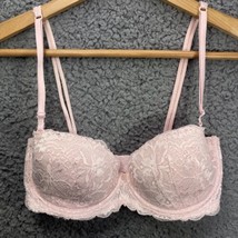 Victoria Secret Multiway Demi Push Up Bra Pale Pink Strapless Padded 32D - £19.33 GBP