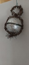 Victorian Tinsel Metal wrap Foil Ball Christmas Ornament Scrap Art Feather Tree - £58.07 GBP