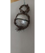 Victorian Tinsel Metal wrap Foil Ball Christmas Ornament Scrap Art Feath... - $74.24