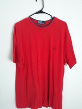 Polo By Ralph Lauren Red Shirt Blue Logo Mens Size XL - $14.06