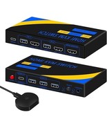 kvm Switch hdmi 8K@60HZ, 4* USB3.0(USB-A*3&amp;USB-C) kvm Switch 1 Monitors ... - $39.59