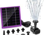 DIY Solar Water Pump Kit, 2.5W Solar Water Fountain Pump Outdoor with 8 ... - $26.96