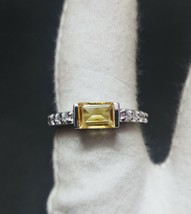 925 Silver Citrine Solitaire Band 5x7 mm citrine band citrine Engagement Ring - £26.81 GBP