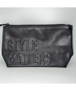 Style Matters KMS Zipper Pouch Makeup Pouch Dark Grey Fun Stylish Zipper... - £11.21 GBP
