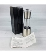 Brushed Stainless Steel Salt &amp; Pepper Grinder Mill 7&quot; Combo Modern Kitch... - £22.40 GBP