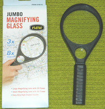 New H F Brand 3X Jumbo Magnifying Glass with 8X Inset Lens for Craft Pro... - £6.69 GBP