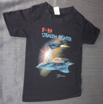 F-19 Stealth Fighter Black Graphic Youth Xs Extra Small Shirt - £14.88 GBP