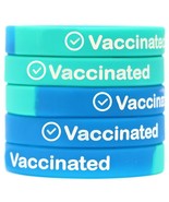 5 of VACCINATED Wristbands - Wear With Pride - High Quality Vaccine Sili... - £7.04 GBP