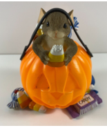 Charming Tails YOU&#39;RE A REAL TREAT Halloween Candy Corn Pumpkin Figurine - $44.54