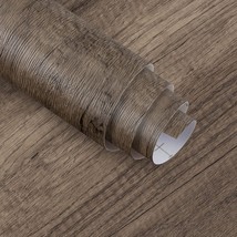 16&quot;X354&quot; Thick Brown Oak Wood Wallpaper Peel And Stick Wood Contact Paper - $41.99