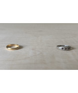 Lot 2 Antique Baby Rings Rolled Gold Sterling Silver Please Read - $67.32
