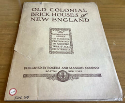 Old Colonial Brick Houses of New England 1917 - $28.04