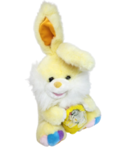 Vintage Just Trading Yellow Bunny Rabbit Easter Basket Stuffed Animal Plush Toy - £37.21 GBP