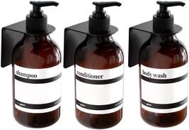 3Pack Wall Mounted Shampoo and Conditioner Plastic 2.7&quot;L x 2.7&quot;W x 8.2&quot;H - $15.84