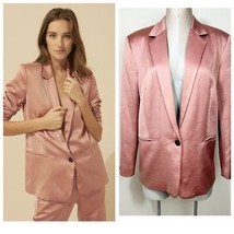 Ba&amp;sh Heroes Darcy Rose Pink Single Button Lady Blazer Jacket Size Medium - $84.93