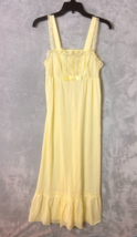 Vintage Shadowline yellow dainty floral lace nightgown size small - £35.94 GBP