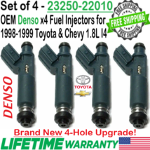 NEW OEM x4 Denso 4Hole Upgrade Fuel Injectors for 1998-99 Toyota, Chevrolet 1.8L - $217.79