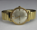 vintage Timex men&#39;s watch MECHANICAL gold tone 5160 2370 NEW BAND &amp; WORKS! - £58.34 GBP