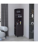Leah Corner Bar Cabinet: Ample Storage &amp; Wine Rack - $7,177.70 MXN