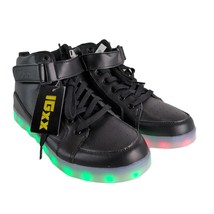 NWT IGxx Men&#39;s 9.5 Light-Up Black High-Top Sneakers USB Rechargeable Rav... - $36.77