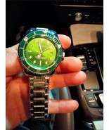 trendy calendar steel strip watch quartz bezel rotatable luminous - $25.79 CAD