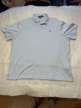 Ralph Lauren Polo Shirt Mens Medium Classic Fit Blue Striped Short Sleev... - £14.85 GBP