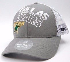 Dallas Stars Reebok NH34Z NHL TNT Meshback Adjustable Truckers Hockey Cap Hat - £14.42 GBP