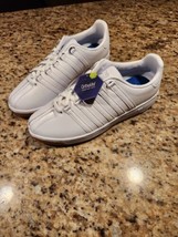 Men K-Swiss Classic VN Leather Shoes 07321-101 White White 100% Original sz 12.0 - £57.99 GBP