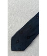 Fendi Men’s Silk Necktie Navy Blue Geometric Pattern Tie Italy Vintage - $19.77