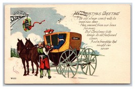My Christmas Greeting Horse and Carriage 1930 DB Postcard R10 - £3.09 GBP