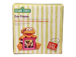 Vintage Sesame Street Zoe Figure Picture Frame Girl Orange Pink Photo HT... - $27.69